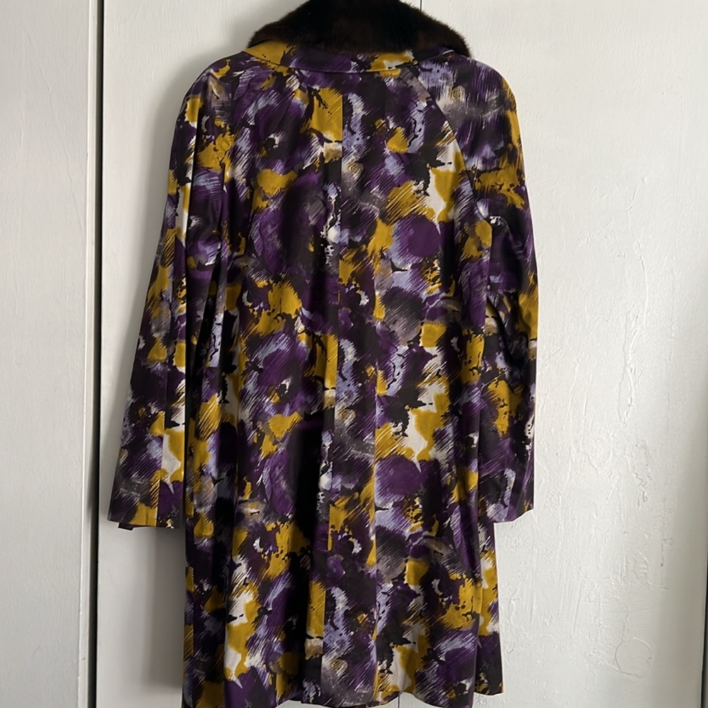 Michael Kors Trench Coat with Faux Fur Collar Size L - Picture 8 of 8